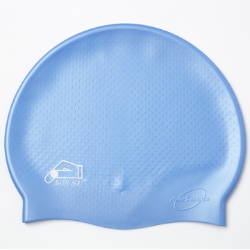 聖手牌 水藍矽膠泳帽 A35001-06