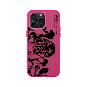 iPhone 15 Pro Max Clear 粉漾桃 - 航海王 One Piece - 復刻系列-魯夫 四檔猿王統