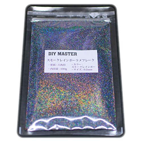 DIY MASTER スモークレインボー ラメ フレーク 0.2mm 100g