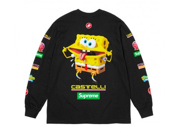 SPONGEBOB CASTELLI RACING L/S TEE BLACK