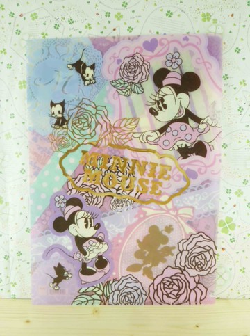 【震撼精品百貨】Micky Mouse_米奇/米妮 ~L型文件夾-米妮紫玫瑰