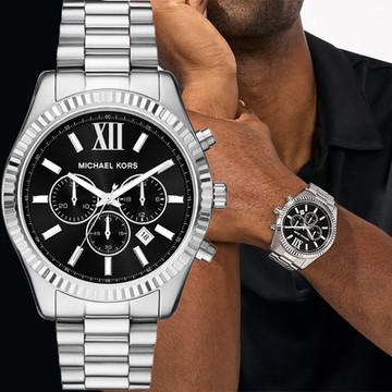 Michael Kors Lexington 三眼計時手錶 卡夾套組 新年開運 送禮推薦-44mm MK1091SET