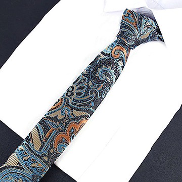 拉福   領帶鋼龍6cm窄領帶拉鍊領帶