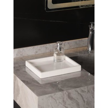 大理石托盤杯托杯架高級輕奢牙杯置物架洗漱用品收納托盤首飾底座