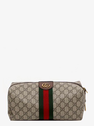 Gg supreme fabric and leather beauty case - GUCCI - gender_Woman