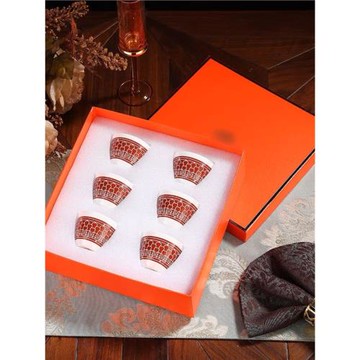 骨瓷紅色茶杯茶具歐式家用客廳高檔功夫茶杯子茶碗精致禮盒套裝