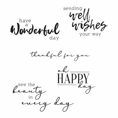Sizzix Clear Stamps 5PK Sunnyside Sentiments #5 by Pete Hughes | 665407 | C