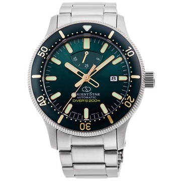 Orient 東方錶 (RE-AU0307E) DIVERS 200M系列 限量鋼帶款機械潛水錶/綠 43.6mm｜樂天領券現折★全館特惠中★指定刷卡回饋10%