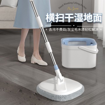 拖把 凈污分離旋轉拖把家用拖布懶人免手洗單桶拖把自動甩干拖地一拖凈