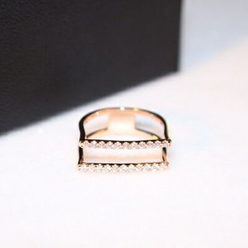 現貨+預購 玫瑰金戒指鑲鑽銀飾-歐美經典高貴滿鑽母親節生日情人節禮物女飾品73by47【獨家進口】【米蘭精品】