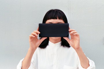 墨黑 帆布包 紙長夾-皮夾/手工錢包/可水洗紙  FSC環保輕量材質