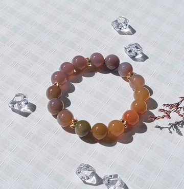 聖誕禮盒 阿拉善瑪瑙 || 辟邪防小人 招財 舒壓助眠 水晶手鍊