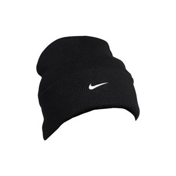 Nike U Peak Beanie Tc Swsh 黑色 針織 刺繡小Logo 反摺 毛帽 HF0187-010