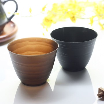 【BS7057】日式布丁杯 烤布丁 耐熱塑膠杯 蒸蛋杯 日式蒸蛋杯 140mL附蓋 盆栽冰淇淋 水杯 烤箱蒸籠電鍋可用 隔水加熱 不可空燒 獨特造型 水波紋 食品級安全無毒