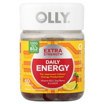 OLLY, 日常能量，特強型，漿果柚子味，60 粒