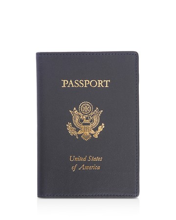 Royce New York Leather Rfid-Blocking Gold-Accented U. s. Passport Case