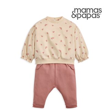 Mamas&Papas 粉霞碎影-長袖套裝