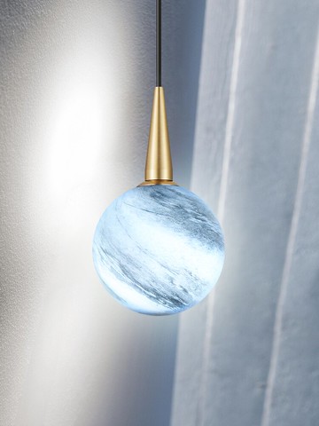北歐個性網紅吊燈創意led燈具臥室書房吊燈兒童房間星球床頭吊燈