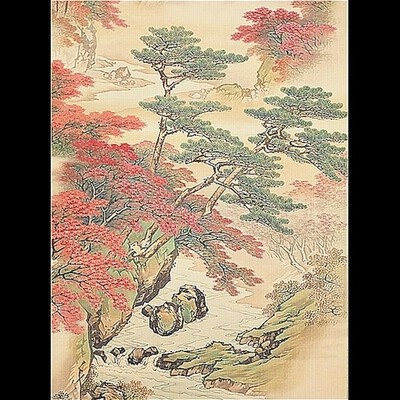 【真作】【渡鹿庵】[杉谷雪樵] 11743 最上品 出展作 双幅 掛軸 日本画 「吉野龍田図」 落合東郭箱 絹本 花鳥図 熊本 肥後 雲谷派 在銘 |  LINEブランドカタログ