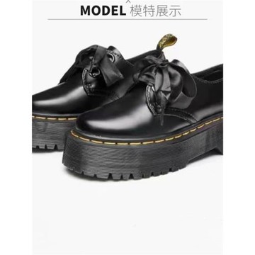 2026春秋dr1461兩孔rose朋克厚底鞋休閑馬丁鞋女低幫松糕底小皮鞋