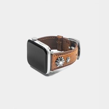 4-Heli Concho Apple Watch Strap(Brown)_Brown Stitch