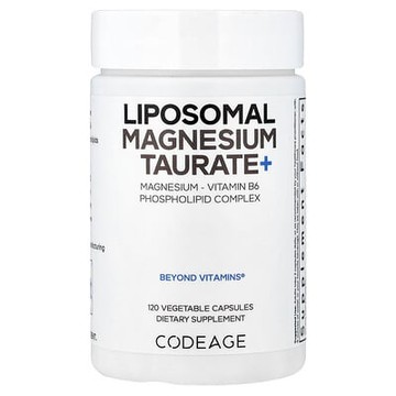 Codeage, 脂質體牛磺酸鎂 +120 粒素食膠囊