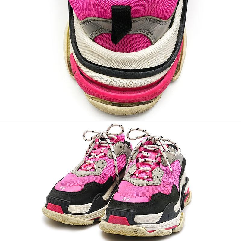 バレンシアガ BALENCIAGA トリプルS ピンク TRIPLE S PINK メンズスニーカー 524039 ダッドシューズ 靴 約26cm  箱付 | LINEショッピング