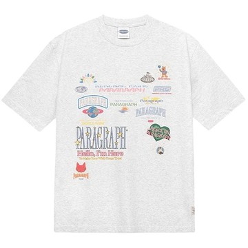 【PARAGRAPH】26SS NO.095 I'M HERE TEE 短T (雪花灰色)