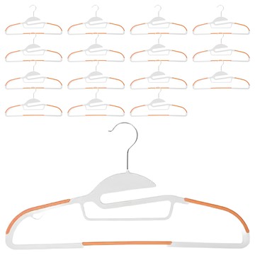 無痕防滑多功能衣架 Set 16  41 x 21cm  開口款 季風橙