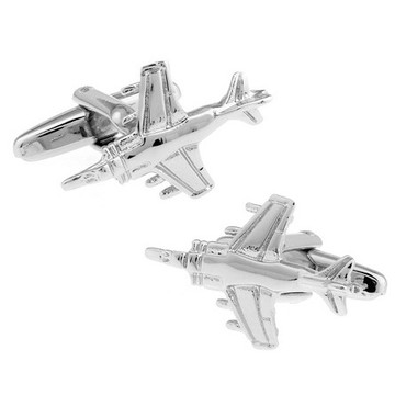 台灣現貨 銀色轟炸機飛機造型袖扣 法式襯衫袖扣現貨 附贈袖扣盒