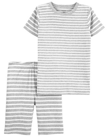 Kid 2-Piece Striped 100% Snug Fit Cotton PJs