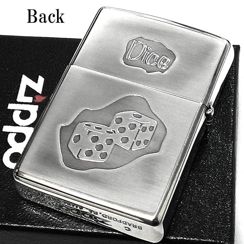 ZIPPO ライター ダイス GAME サイコロ ジッポ シルバーイブシ 両面加工 ...