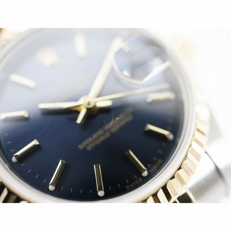 ロレックス ROLEX デイトジャスト 79173 ブルー 青文字盤 P番