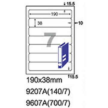 【文具通】阿波羅9207A影印自黏標籤貼紙7格切圓角190x38mm P1410351【APP滿額下單4%點數(單一帳號最高1000點)】7/31止