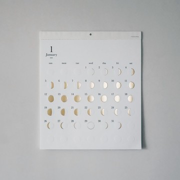 Re+g | 2026 日本限定凸版印刷月相掛曆 - 金色
