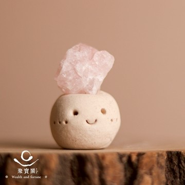 【綵金殿】粉水晶招來愛情礦石迷你擺件 招桃花 療癒創傷 茶桌擺件 過爐加持