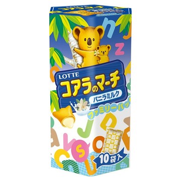 LOTTE 樂天 小熊餅 (牛奶風味) 家庭號 10包入 可愛小熊圖案餅乾  195g  1盒
