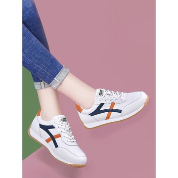 運動鞋女軟底旅游鞋2026新款春夏季真皮百搭小白鞋輕巧休閑跑步鞋