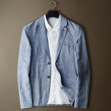 亞麻西服男中國風春季新款棉麻小西裝薄款外套休閑便裝單西上衣男