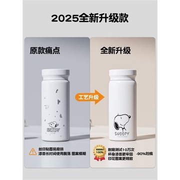 史努比保溫杯迷你小巧便攜水杯316不銹鋼女學生可愛高顏值泡茶杯