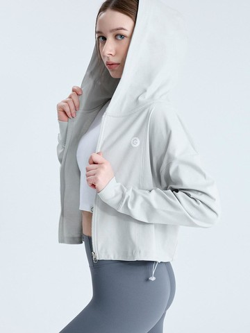 Comfort String Hood Zip-up Yoga