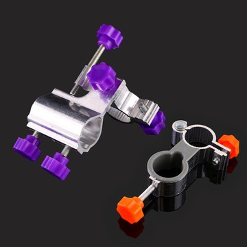 萬向雙炮臺架座雨傘架多功能釣椅釣魚凳配件通用型鋁合金卡扣支架