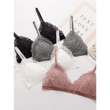 法式文胸無鋼圈內衣細肩帶真絲