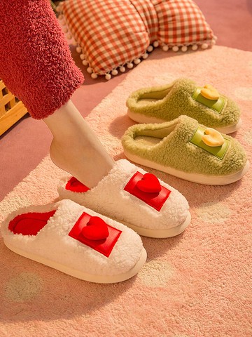 擼貓感棉拖鞋女冬季少女心木地板卡通室內防滑居家踩屎感厚底棉拖