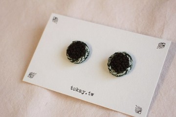 刺繡耳環 023 山谷 / 耳針