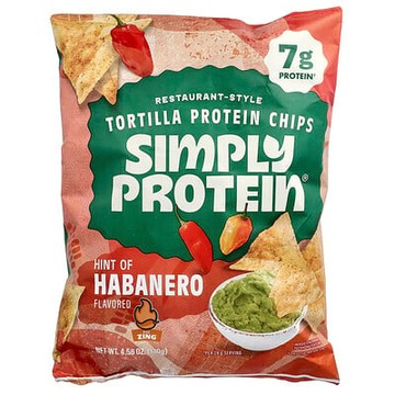Simply Protein, Restaurant-Style Tortilla Protein Chips, Habanero, 4.58 oz (130 g)