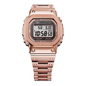 CASIO卡西歐 G-SHOCK 電波 藍牙 太陽能電力 全金屬 玫瑰金 經典系列 GMW-B5000GD-4_43.2mm