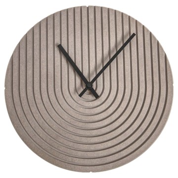 HOLA 和樂家居 幾何線條靜音壁鐘 29 x 29 x 4.2cm  清水模灰