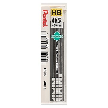 Pentel 飛龍 0.5mm  HI POLYMER - 自動鉛筆芯 10入/盒〖C205〗