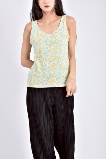 (S) lowrys farm棉質無袖純棉黃色上衣